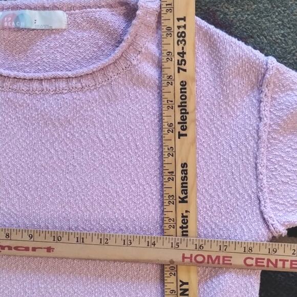Free People FP Beach NEW Melanie Pastel Purple Oversized Slouchy Sweater Tunic S - Picture 6 of 16